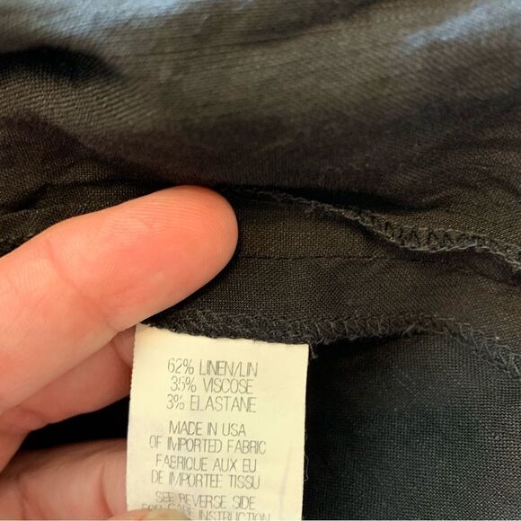 Theory Black Linen Blend Shift Dress size 8 - Picture 5 of 10